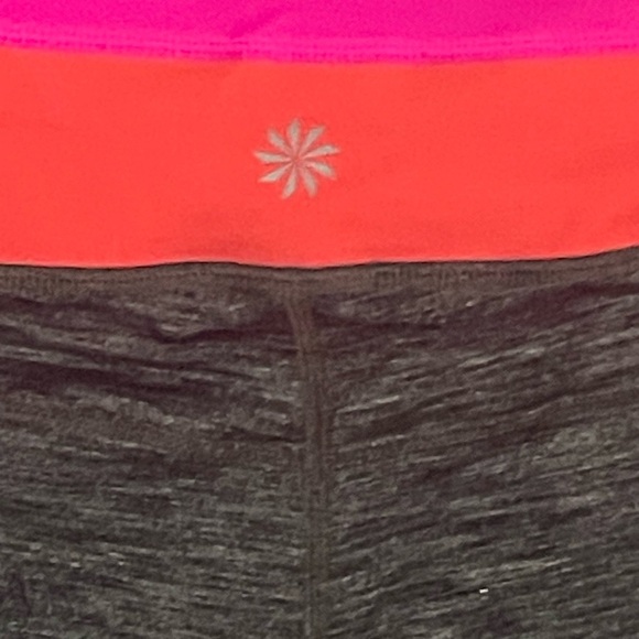 Athleta leggings pink, orange and grey size medium - Picture 3 of 4